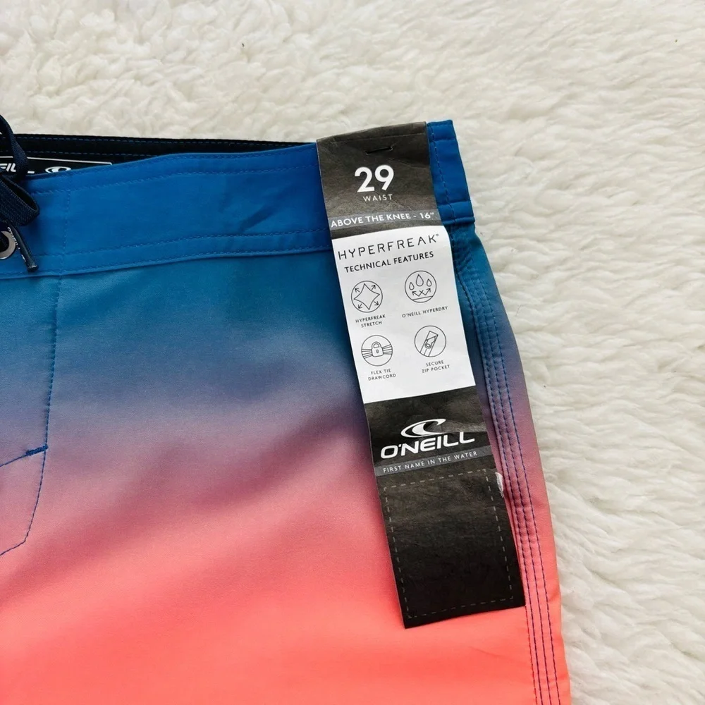 O’Niell Gradient Swim Shorts - Blue, Pink, Yellow